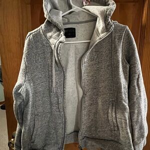 Figs Heather Gray Zip-Up Jacket